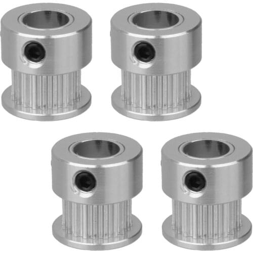 GT2 Timing Belt Pulley 20 Tooth 8mm Bore for 6mm Width Timing Belt, Pack of 4