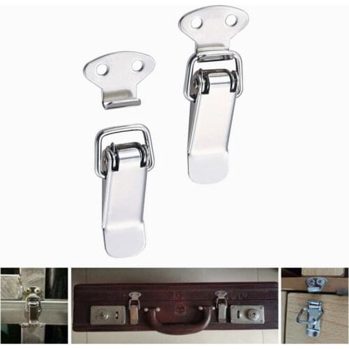J107 Hardware Cabinet Boxes Spring Loaded Latch Catch Toggle Hasp 46*21 Mild Steel Hasp For Sliding Door Simple Window