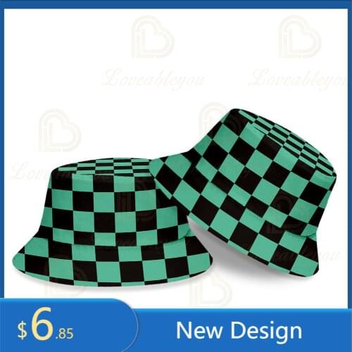 Demon Slayer Cosplay Fisherman Hat Kimetsu No Yaiba Anime Cosplay Summer Sunscreen Fisherman Cap Beach Hat