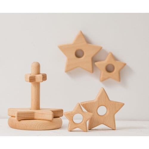 Custom Name Wooden Stacking Ring Tower Toys Baby Jenga Building Block Stacker Set Early Education Games Gifts for Kids