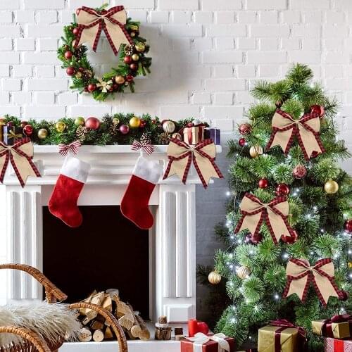 2/5m Christmas Celebration Supplies Bow Ribbon Snowflake Elk Santa Claus Christmas Tree Decoration DIY Gift Wrapping Ribbon