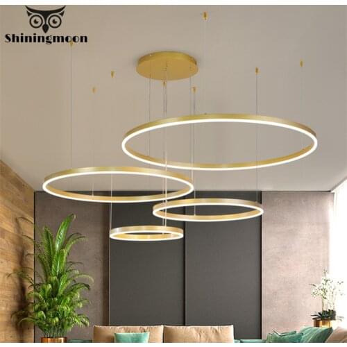 Nordic Luxury Chandelier Lighting Modern Led Chandelier Round Acrylic Hanging Lamp for Bedroom Living Room Kitchen Hanging Lamp