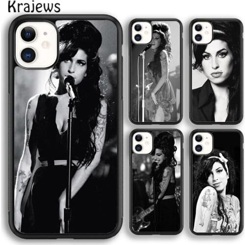 Krajews Amy Winehouse soft Phone Case Cover For iPhone 5s SE 2020 6s 7 8 plus X XS XR 11 12 mini pro max coque Shell