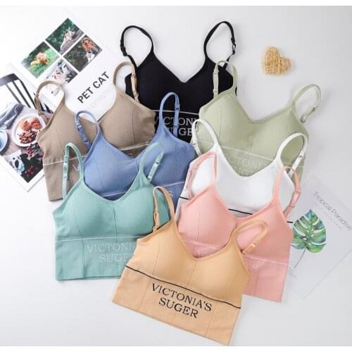 Girl Underwear U-shaped Back Bra Seamless Adjustable Sling Sports Wrapped Chest With Chest Pad Lingerie Elastic Push Up Bralette