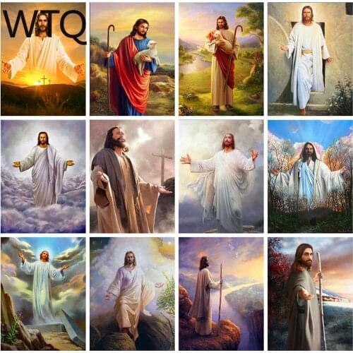 Religion Diamond Painting Cross Stitch Kits Jesus 5D DIY Diamond Embroidery Full Drill Diamond Mosaic Home Decor Art Painting