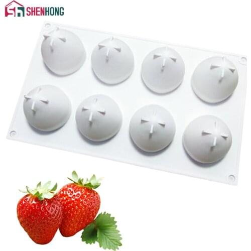 SHENHONG Fruit Strawberry Silicone Mousse Mold For Baking Cake Dessert Fondant Mould Bakeware Chocolate Moule Pastry Pan