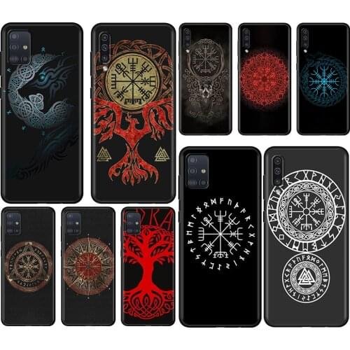 Viking Vegvisir Odin Nordic Cell Phone Case for Samsung Galaxy A50 A10 A70 A20e A30 A40 A20s A10s A10e A80 A90 A51 5G Cover