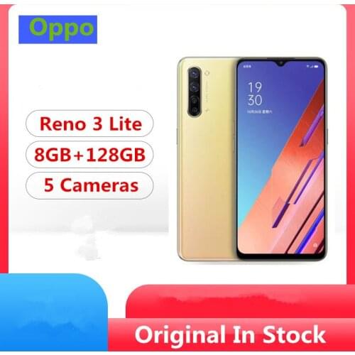 In Stock Oppo Reno 3 Lite 5G Smart Phone Snapdragon 765 Android 10.0 6.4" OLED 8GB RAM 128GB ROM 48.0MP+32.0MP+8.0MP+2.0MP+2.0MP