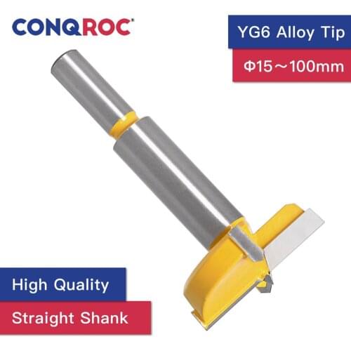 15～100mm Forstner Drill Bit Wood Hole Saw Cutter Alloy Tip YG6 Hinge Open Straight Shank Woodworking Drill Bit