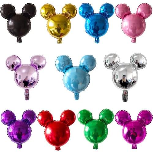 5pcs 18 inches plate Mini Mickey Head birthday Multiple color selection Background decoration Aluminum film balloon