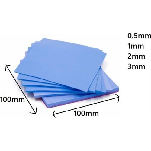 High quality 100*100mm GPU CPU IC Thermal Pad for Memeory Electronic Chip Small Heatsink