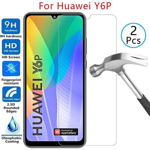 Tempered glass screen protector for huawei y6p case cover on huaweiy6p huawey y 6p 6 y6 p yp6 6yp protective phone coque bag 360