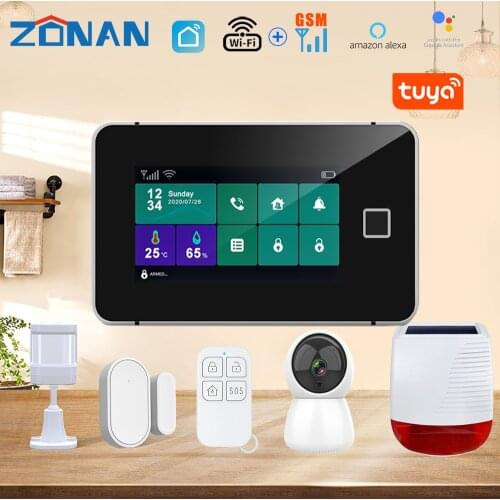 Tuya WiFi Security Alarm System With Camera PIR Motion Door Sensor Siren Smoke Gas Detector Wireless 433MHz Burglar Alarm Kit