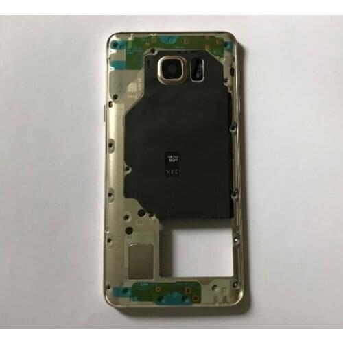 1pcs For Samsung Galaxy NOTE 5 N920F N920A Middle Plate Frame Housing Bezel Chassis + Back Camera Lens and Side Button