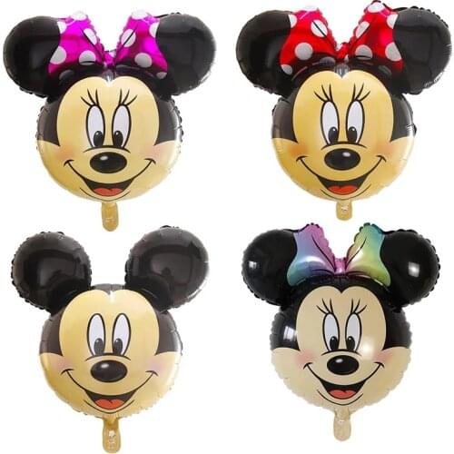 10pcs Mickey Minnie Head Foil Helium Balloon Inflatable Air Ballon Baby Shower Birthday Wedding Party Supplies Kids Toys Globos