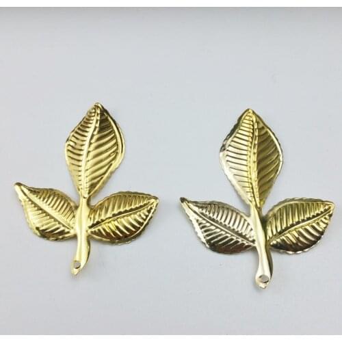 20pcs 34x42mm Filigree leaf Wraps Metal Charms For Embellishment Scrapbook DIY Jewelry Metal Craft Jewelry Accessories
