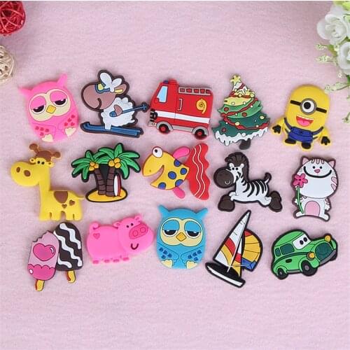 2018 15pcs/lot Cartoon Animal Magnetic Fridge Magnet Stickers Refrigerator Souvenir Kids Gift Silica gel Blackboard Decoration