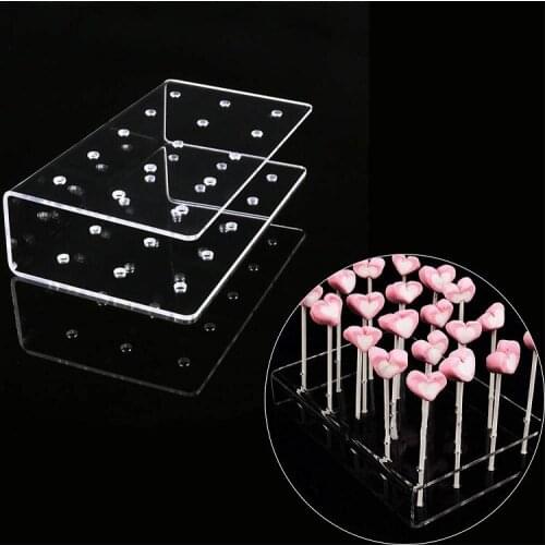 Acrylics Lollipops Holder 2pcs/set 15 Holes Candy Lollipop Display Racks for Baking Coffee Shop Tableware Wedding Baby Shower