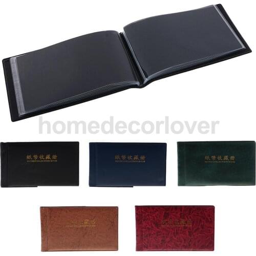 195*100mm 30 Pages Paper Money Album 1 Pocket Banknote Storage Holders Book