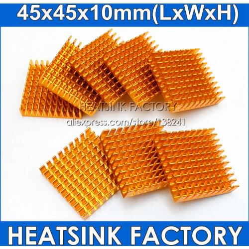 2pcs 100% new 45x45x10mm Aluminum heatsink Extruded heat sink radiator for IC chip cooler cooling