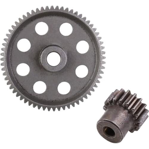 RC Car Parts 11184 Metal Diff.Main Gear 64T and 11119 Motor Gears 17T RC Parts for 1/10 Scale Models HSP Truck