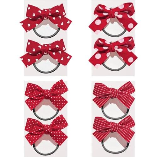 2 Pcs/set of fabric Hair Bows With Clip For Cute Baby Girls Colorful Hair Clips Hairpins Barrettes Kids Hair Accessories