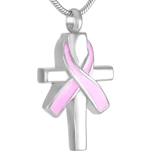 More Than 500 Styles Stainless Steel Memorial Necklace Cremation Urn Ribbon Cross Pendant Necklace