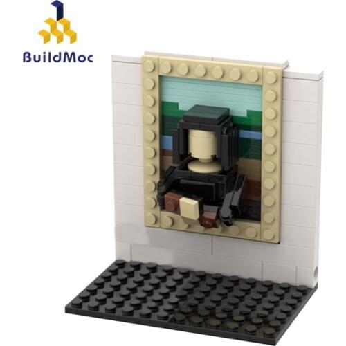 Buildmoc Ideas Art Classic Painting 3D Mini Masterpiece-The Mona Lisa Famous Paintings Model Building Blocks Bricks Dec Toy Gift