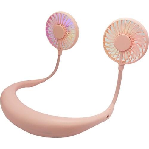 Sports Fan Usb Charging Portable Foldable Hanging Neckband Fan Mini Portable Sports Fan 3 Speeds Rechargeable Air Cooler