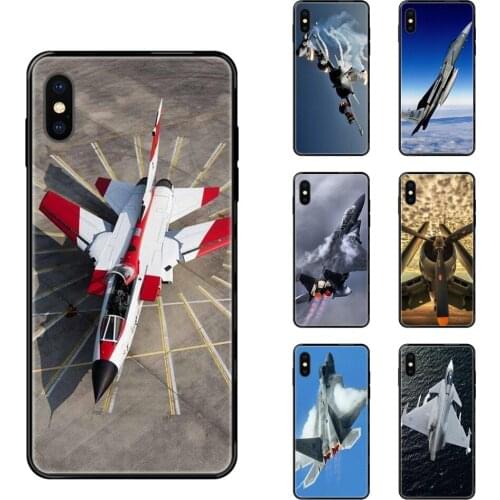 For Samsung Galaxy S20 S10e S10 S9 S8 S7 S6 S5 edge Lite Plus Ultra Fighting Falcon Fighter Aircraft War Plane Awesome Black