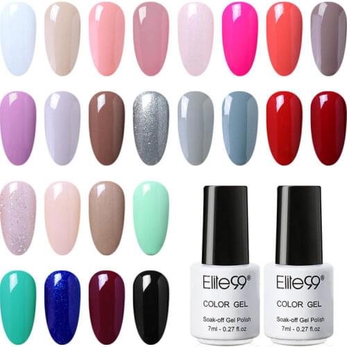Elite99 24pieces/lot Nail Gel Set Pure Classic Color Gel Nail Polish Soak Off Nail Art Manicure Set Enamel Lacquer Varnish