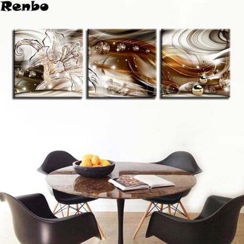 Full Square Diamond Painting 3 Piece Beautiful Lily Flower 5D DIY Diamond Embroidery diamond Mosaic Craft,new year Gifts A180