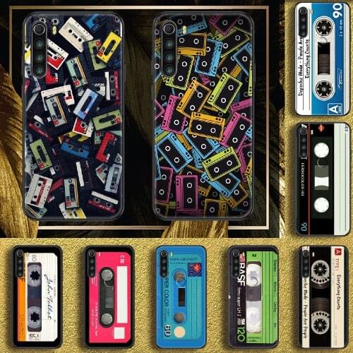 Old Tape Classical Cassette Phone case For Xiaomi Redmi Note 7 7A 8 8T 9 9A 9S 10 K30 Pro Ultra black tpu bumper silicone cover