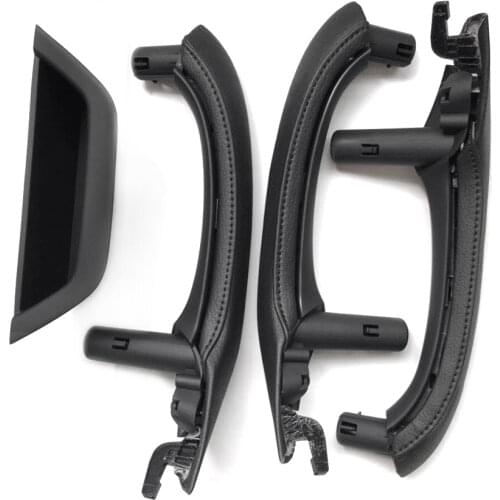LHD RHD Interior Door Pull Handle With Leather Cover Trim Full Set For BMW X3 X4 F25 F26 2010-2016
