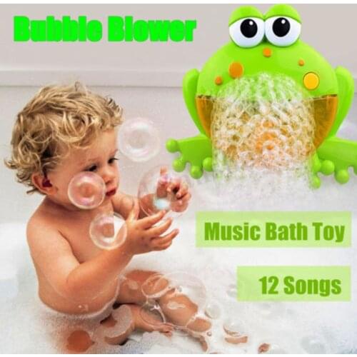 Newborn Toddler Baby Bubble Machine Cute Frog Crab Shape Bath Music Toy For Kids Outdoor Bathroom Frog Crab Shape Bath Music Toy