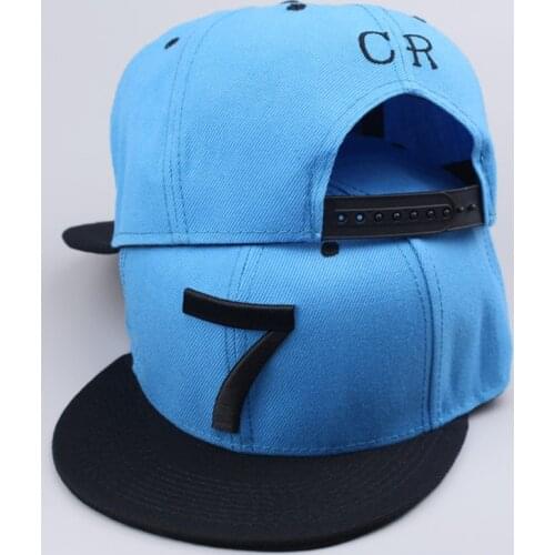2017 new Cristiano Ronaldo black sky blue gray CR7 Baseball Caps hip hop Sports Football hat men&women Snapback cap