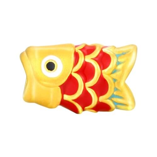 New Pure 24K Yellow Gold Fish Bracelet 999 Gold 3D Fish Bracelet Bring Lucky