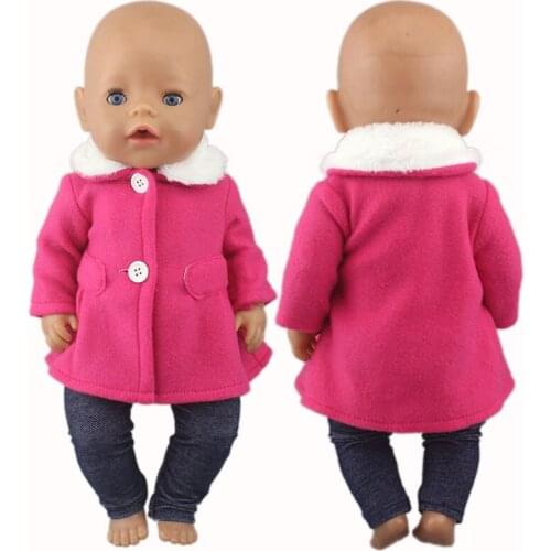 New Plush top with leggings Suit Fit For 43cm Baby Doll 17 Inch Reborn Baby Doll Clothes