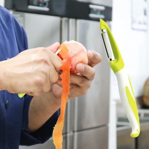 Vegetable Potato Fruit Peeler Slicer knife with Anti Slip Handle Perfect For Peeling Vegetables Fruit 18.5*2.5cm