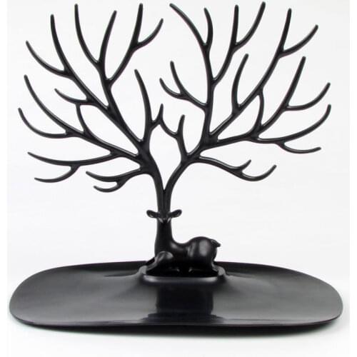 Fowecelt Makeup Organizer Box Jewelry Earrings Necklace Ring Organizer Storage Container Desktop Organizer Stand for Cosmetics