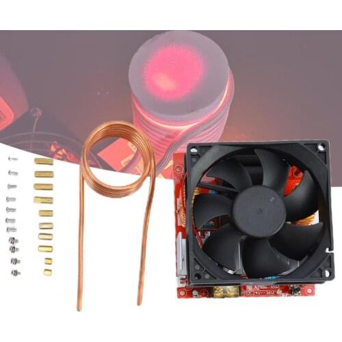 DC 24-36V 1000W 50A DIY ZVS Induction Heating Board Flyback Driver Heater Cooker Module+ Ignition Coil Diy Kit With Fan