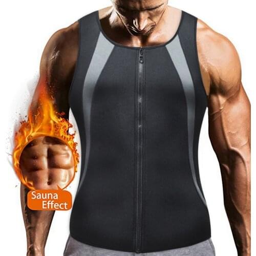 New Neoprene Sauna Vest for Men Sweat Shirts Waist Trainer Body Shaper Slimming Suit Weight Loss Casual Sweat Hot Workout Tanks