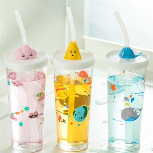 Milk Crystal Juice Glass Bottle Whiskey Baby Drinking Milk Coffee Tea Cute Cocktail Giant Goblet Yogurt Xicara Drinkware BY50BB