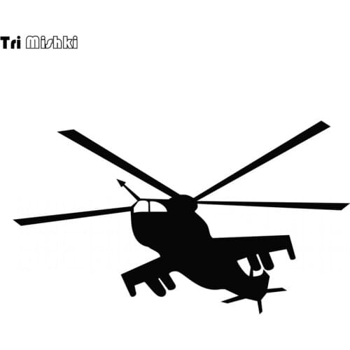Tri Mishki HZX004 11.5*20cm 1-4 pieces car sticker mi-8 helicopter vinyl car auto stickers