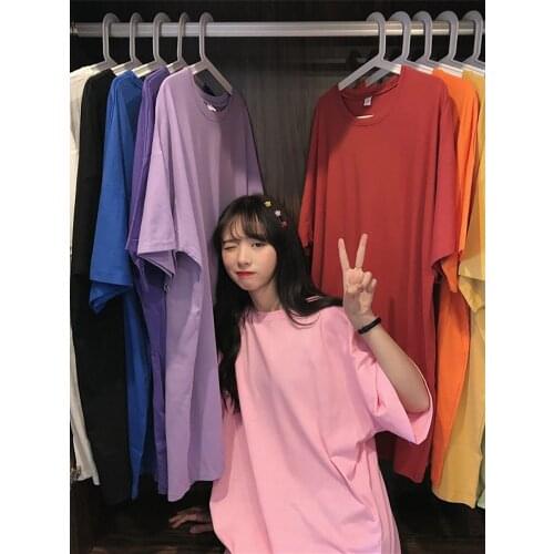 Short Sleeve T-shirt Womens Inschaohuo 2021 New Summer Net Red Ice Silk Knitwear High Waist Medium Length Loose Top