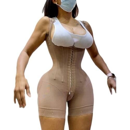 Womens Full Body Shapewea Tummy Control Adjustable Crotch Open Bust Skims Kim Fajas Colombianas Post Surgery Compression