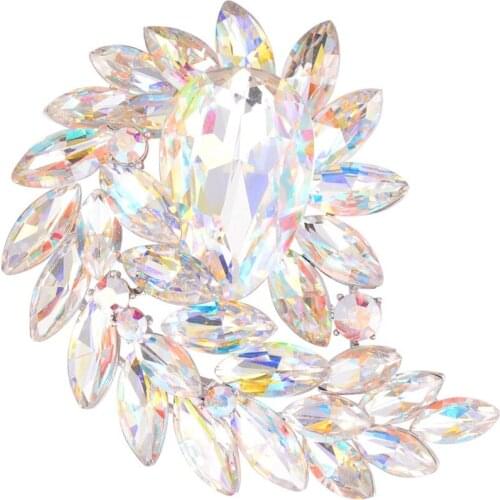 BEADSLAND Bouquet Brand Jewelry Crystal Brooch High Quality Luxurious Twinkling Wedding Clothing Decoration Women Gift