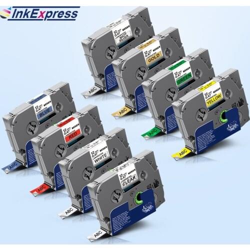 18 Colors For Brother Tze Label Tape 12mm TZe 231 Label Laminated tze-231 labels Tze 335 tze-131 For Brother P touch Label Maker