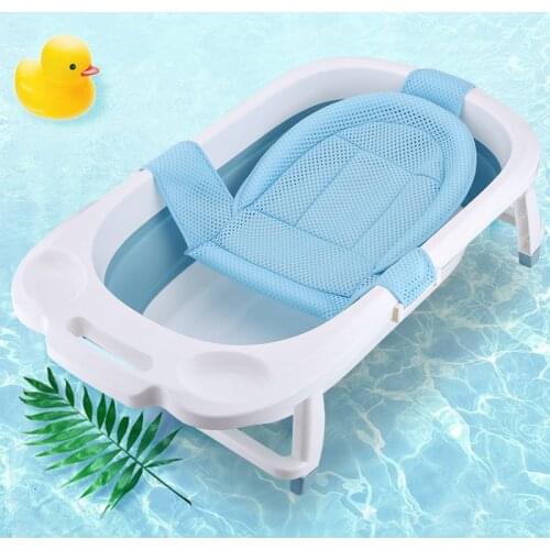 3 Support/4 Support Cross Shaped Kids Bath Mat Seat Non-slip Tub Pillow Seat Mat Baby Bath Net Adjustable Baby Bathtub Shower