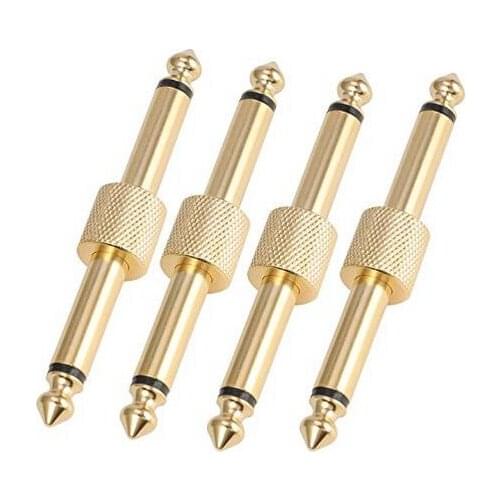 1/4 inch TS to 1/4 inch TS Guitar Pedal Crank 4 pack/ Pedal Coupler 1/4 inch For Guitar Effect Pedal Connector 4 Pack